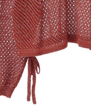 Green Parks ラメメッシュニットプルオーバー Orange