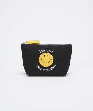 TOPKAPI 【Breath TOPKAPI】SMILE COLLECTION スマイル 刺繍 タッセルポーチ ブラック