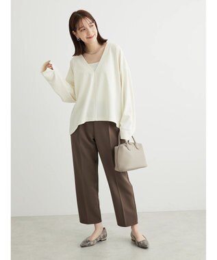Green Parks きれいシルエットパンツ Khaki