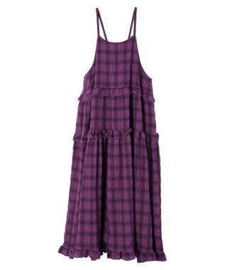 Green Parks ・Ｐｅｔｉｔ　Ｆｌｅｕｒ　フリルティアードキャミワンピ Purple