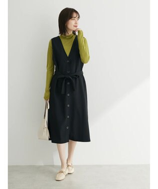 Green Parks ジレにもなる３ＷＡＹジャンパースカート Black