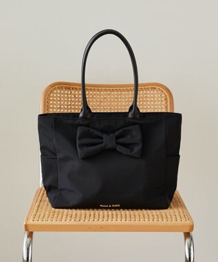 Maison de FLEUR フロントリボンキャリーオンバッグ Black