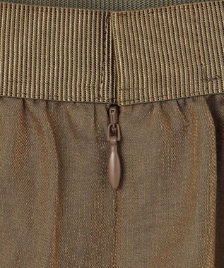 自由区 【洗える】ブライトシアーシャンブレー スカート ブロンズ