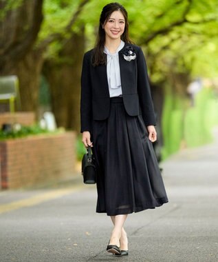 ANY SIS セレモニーダブルクロス クルーカラー ジャケット ネイビー