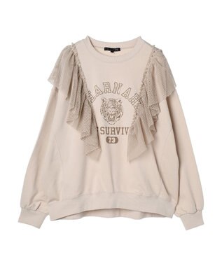 Green Parks ・ＳＵＧＡＲ　ＳＰＯＯＮ　タイガーｐｔラッフルスウェット Ivory