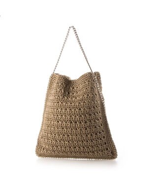 UNBILLION cachecache チェーンかがり横編みワンショルダー オーク