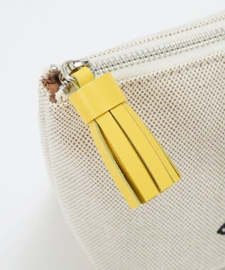 TOPKAPI 【Breath TOPKAPI】SMILE COLLECTION スマイル 刺繍 タッセルポーチ ベージュ