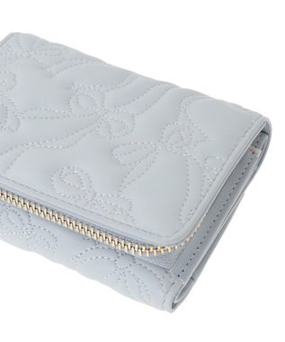 Maison de FLEUR リボンキルティングウォレット Sax