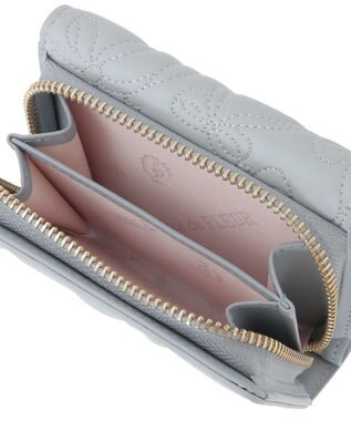 Maison de FLEUR リボンキルティングウォレット Sax