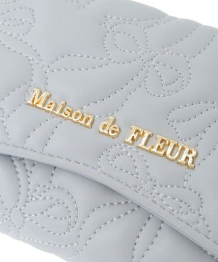 Maison de FLEUR リボンキルティングウォレット Sax