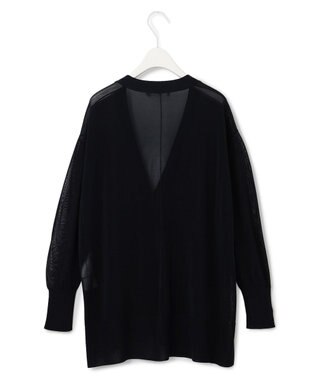 ICB L 【洗える】 ドライシンセティックハイゲージ カーディガン ネイビー系