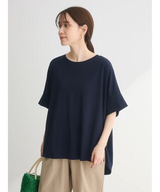 Green Parks 汗染み防止ドルマンバックタックプルオーバー Dark Navy