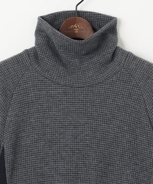 JOSEPH ABBOUD MOUNTAIN 【吸湿発熱/蓄熱保温/】 ソフトウォームワッフルタートル プルオーバー カットソー グレー系