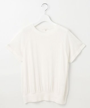 自由区 【接触冷感・UVケア・洗える】ドレーピーラグランスリーブ ニットソー オフホワイト
