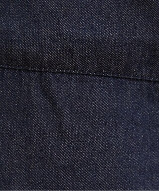 WEGO 【ANGIE VINTAGE】オーバーサイズ バンドカラー デニムシャツ ネイビー