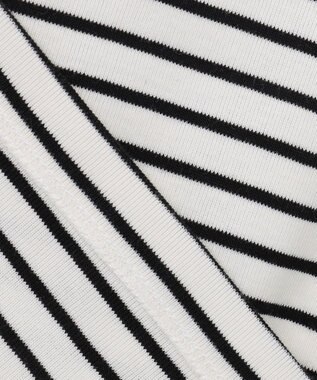 ANY 【接触冷感】クロップド丈半袖Tシャツ ボーダー