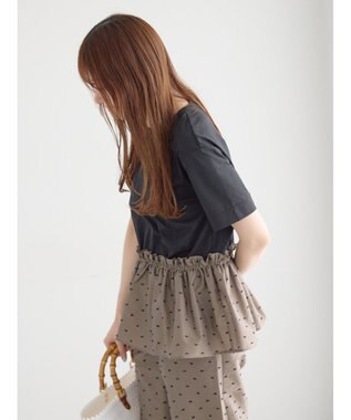 Te chichi カットドビー切替えトップス(セットアップ可) モカ