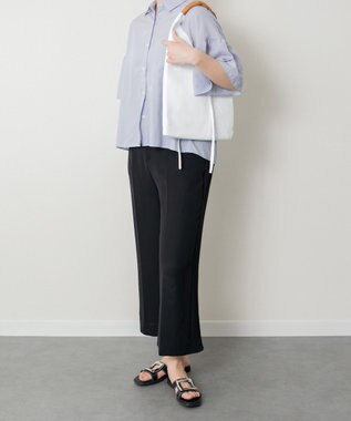 INTER-CHAUSSURES 【Oh my Sandals】メタルバックルフラットサンダル ブラック