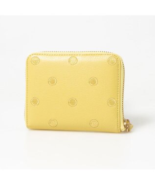 UNBILLION ペルケ perche / ドット刺繍ラウンドパームフィットウォレット イエロードット