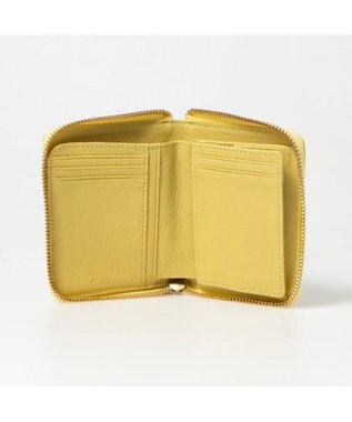 UNBILLION ペルケ perche / ドット刺繍ラウンドパームフィットウォレット イエロードット