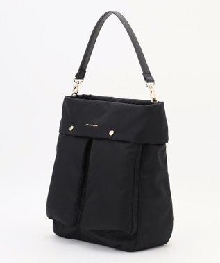 LA BAGAGERIE ダブルフロントポケット2WAYビッグショルダー ブラック