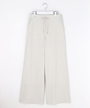 J.PRESS LADIES 【WEB限定】セルロースリネンストレッチ ワイドストレート パンツ 【WEB限定】ライトグレー系
