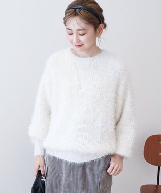 AMERICAN HOLIC フェザーゆるニットプルオーバー Ivory