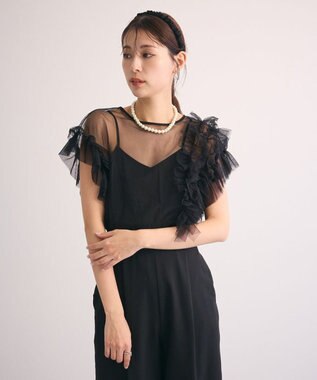 Green Parks ・Ｒａｉｌｍｅ　チュールフリルオールインワン Black