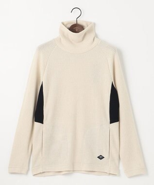 JOSEPH ABBOUD MOUNTAIN 【吸湿発熱/蓄熱保温/】 ソフトウォームワッフルタートル プルオーバー カットソー アイボリー系