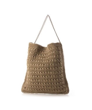 UNBILLION cachecache チェーンかがり横編みワンショルダー オーク