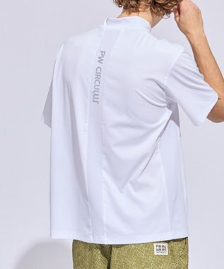 PW CIRCULUS 【MEN】メッシュコンビ モックネック ゴルフ ホワイト系