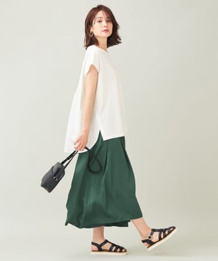 ANY 【接触冷感】秋メキバックフレア カットソー オフホワイト