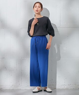 ANY 【接触冷感】シルケットスムース ツイストスリーブトップス チャコール