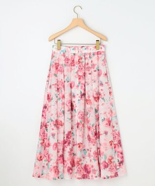 組曲 【Flower Collection】ブーケフラワープリント スカート ピンクピオニー系5
