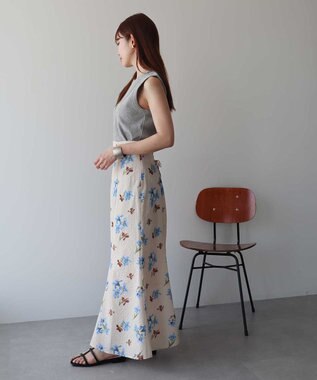 earth music&ecology 【WEB限定】リブタンクトップ ライトグレー