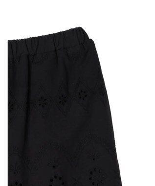 Green Parks ■ＥＳＣＡＲ　ローン刺繍フレアパンツ Black