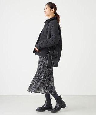 SHARE PARK LADIES レオパードプリーツスカート ライトグレー系5