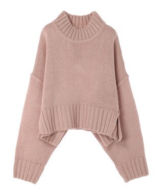 Green Parks ・ＳＵＧＡＲ　ＳＰＯＯＮ　ハイネックショートニット Pink