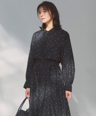 UNFILO L フライヨーク ワンピース ブラックドット
