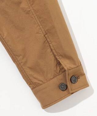 JOSEPH ABBOUD MOUNTAIN 【軽量】ハイパワーストレッチカルゼ ノーカラーアウトドアブルゾン キャメル系