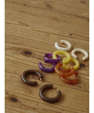 AMERICAN HOLIC ビッグフープピアス Ivory