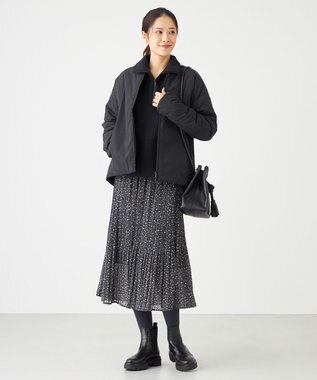 SHARE PARK LADIES レオパードプリーツスカート ライトグレー系5