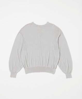 TOQUE 〈大草直子さんアドバイザー〉ウォッシャブルシルク×コットン ニットロングスリーブ グレー