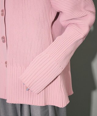 Green Parks リブニットカーディガン Pink