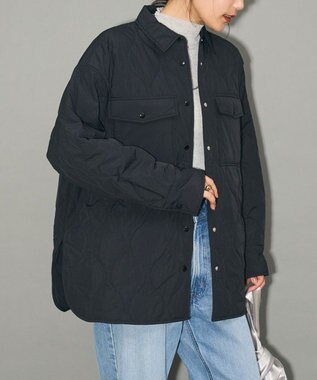 Green Parks キルティングシャツブルゾン Black