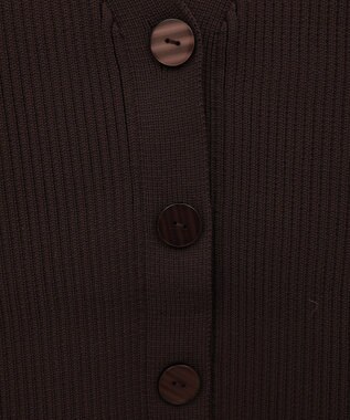 Green Parks リブニットカーディガン Brown
