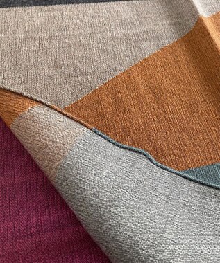 POLS ウールジャカードストール ピンク