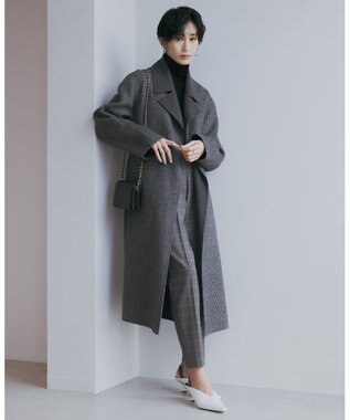 ICB 【洗える】エクストラファインメリノリブ タートルネックニット ブラック系