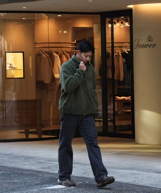 SHARE PARK MENS 【UNISEX】ボアフリースジャケット（L・XLサイズ） オリーブ