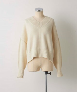 TOQUE 〈大草直子さんアドバイザー〉ベビーアルパカ 2WAY Vネックニット オフ